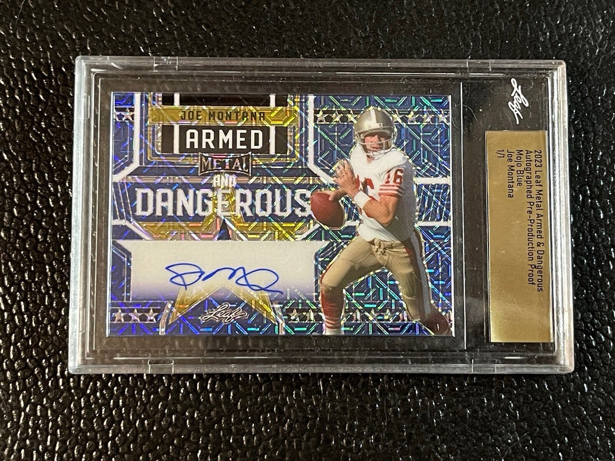 1/1 JOE MONTANA 2023 Leaf Metal PRE-PRODUCTION PROOF BLUE 1/1 JOE MONTANA 2023 Leaf Metal PRE-PRODUCTION PROOF BLUE