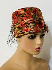 Vintage Hat Turban Headwear w/ Net - Union Made - 1940s - Beautiful