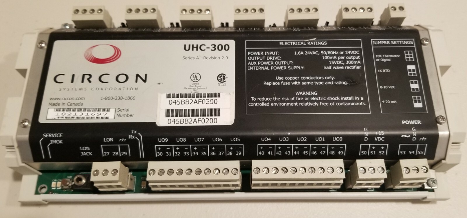 Circon UHC-300 HVAC Controller Revision 2.0 | eBay