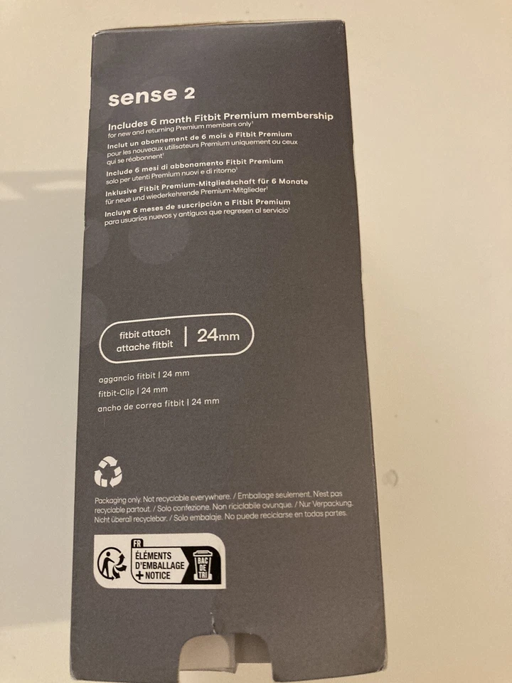 Fitbit Sense 2 Graphite/shadow Grey Health/Fitness Smartwatch - GPS - New Sealed - Image 2 of 3
