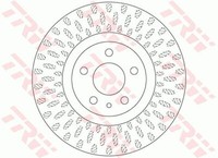 2X TRW DF6522 Bremsscheibe Passend FüR Fiat