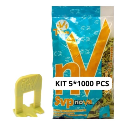 Tile Leveling System Kit 5000 Pieces 1.5mm Spacer Clips ''SVP-noVa''