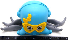 Moving Blue Octopus Figure Toy Baby Child Bath Water