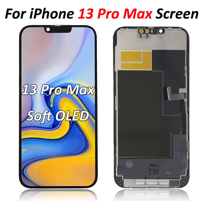 For iPhone 13 Pro Max Soft OLED LCD Display Touch Screen Digitizer Replacement 