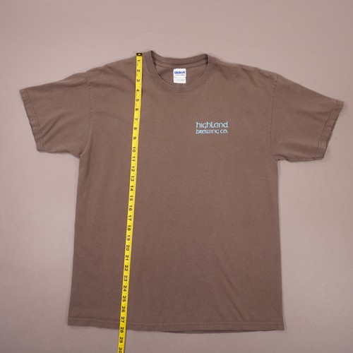 Highland Brewing Co Asheville Expose Yourself T Shirt Mens Large Brown Short Slv - Picture 7 of 7