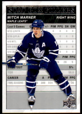 2023-24 Upper Deck #SB-7 Mitch Marner Stat Box Fillers