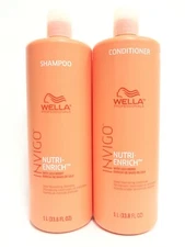 (2 PACK)Wella Invigo Nutri-Enrich Deep Nourishing Shampoo & Conditioner Duo,33.8