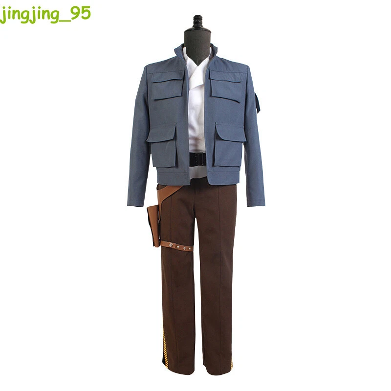 Star Wars Han Solo Cosplay Pantalones Disfraces Uniforme Conjunto Halloween Ropa Regalo Foto 3 de 4