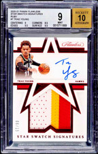2020 PANINI FLAWLESS TRAE YOUNG STAR SWATCH AUTO PATCH RUBY /15 BGS 9 MINT