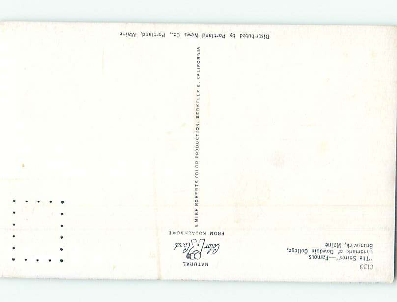 Chrome BOWDOIN COLLEGE SPIRES Brunswick Maine ME 10/19 AG7025 eBay