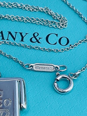 Tiffany & Co Silver 925 1837 Spinner Square Pendant Necklace Tiffany & Co Silver 925 1837 Spinner Square Pendant Necklace