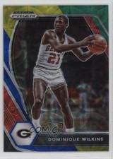 Dominique Wilkins Prizm 2021 Prizm Blue Yellow Green #93