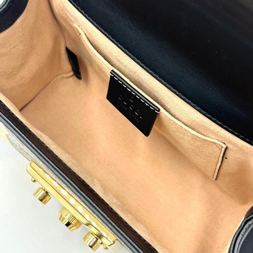 Sac à bandoulière chaîne suprême GUCCI Cadenas GG PVC beige 432182 authentique - Photo 6/15