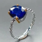Jewelry ring Blue Sapphire Ring 925 Sterling Silver Size 7 /R467001