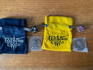 BG3 Baldur's Gate 3 Treasure Pack  Minsc Boo Withers Coin D20 Dice Bag Set