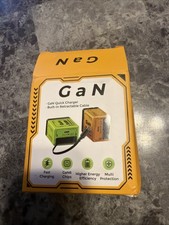 2 in 1 Gan Charger Type C/L , 120W Compatible Fast, Retractable Wall NEW A 