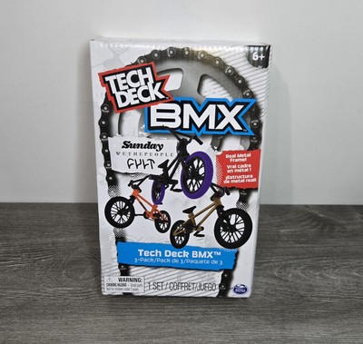 Tech Deck, BMX Finger Bike 3-Pack, Collectible and Customizable Mini BMX Bicycle