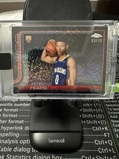 2025-26 Topps Chrome NBA Black Speckle Jeremiah Fears Variation /10 RC MT