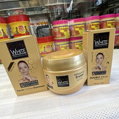 Gluta White Glutathione & Collagen Set Cream Double Serum Soap SPF 20