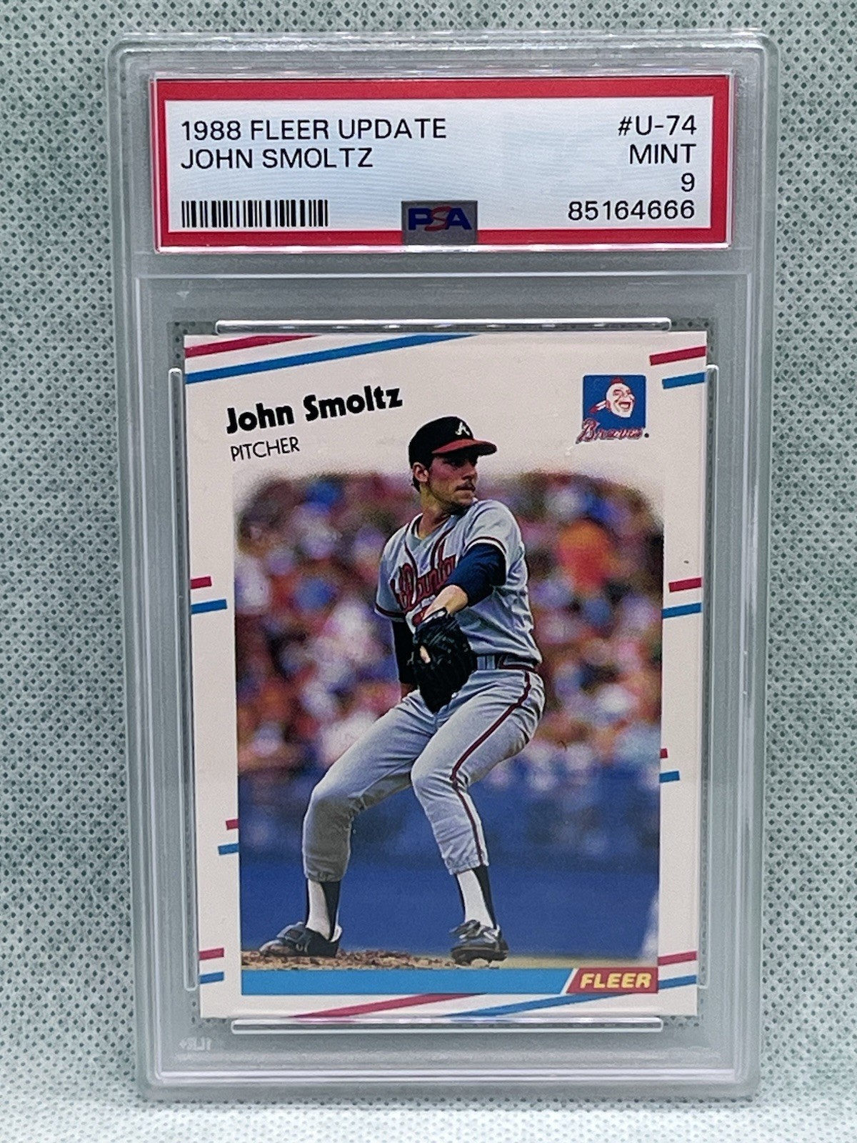 JOHN SMOLTZ 1988 Fleer Update RC PSA 9 #U-74 Atlanta Braves
