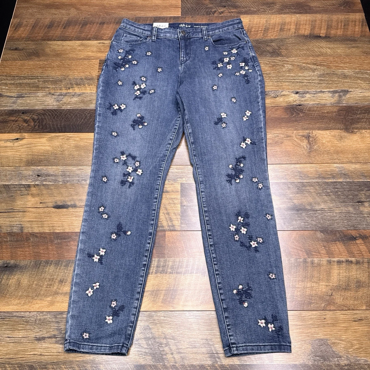 Pantalones De Mezclilla Elástica Verde Caqui Para Mujer - Talla 10, Corte Slim, Tacto Suave