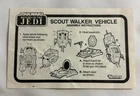 Star Wars 1982 VTG Return Of The Jedi SCOUT WALKER VEHICLE Assembly Instructions