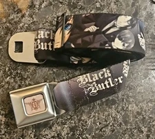 Buckle Down Black Butler Adjustable Seatbelt Belt 25" to 42" 2014