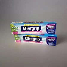 Effergrip Denture Adhesive Cream Extra Strong Holding Power 2.5 oz. Pack of 2