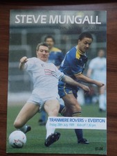 Steve Mungall Testimonial programme - Tranmere Rovers v Everton 1989