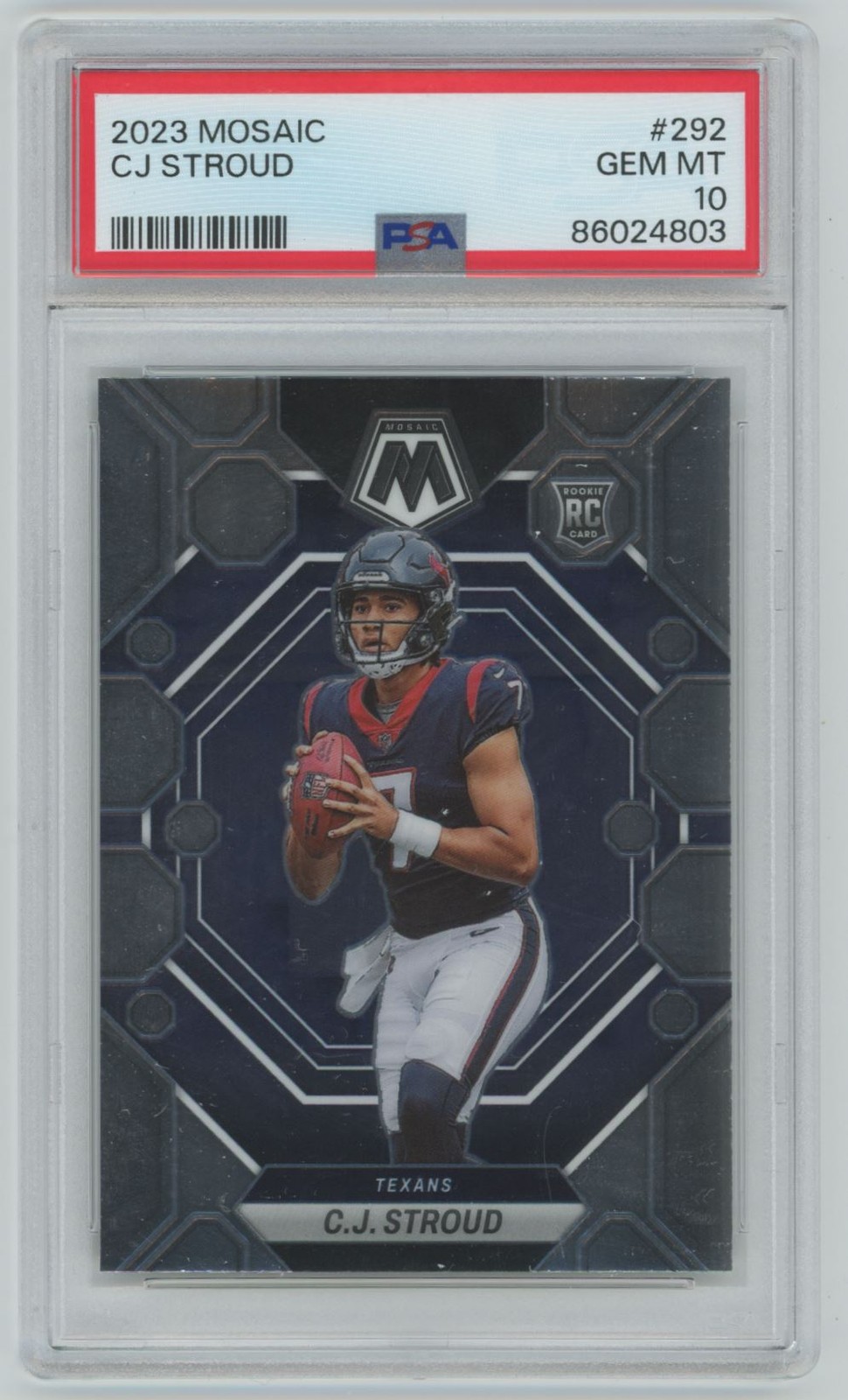 C.J. Stroud 2023 Panini Mosaic RC PSA 10 #292 Houston Texans