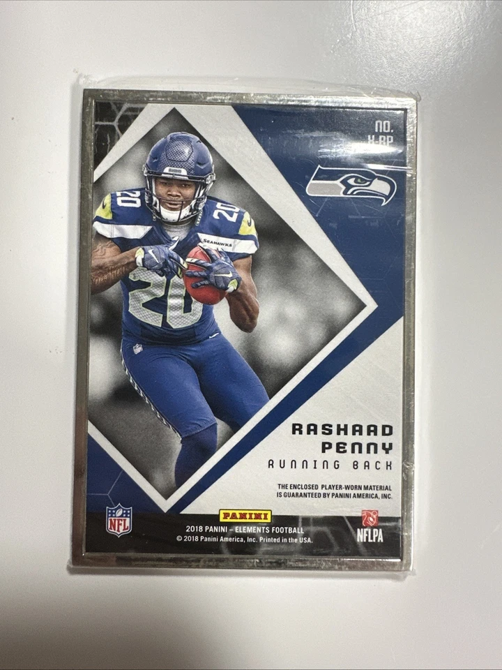 2018 Panini Elements - Xenon Rookie Jumbo Materials Rashaad Penny (MEM, RC) - Image 2 of 2