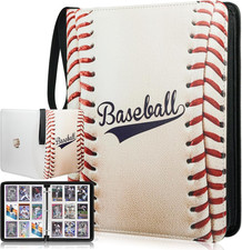 Baseball Card Binder with 60 Sleeves - 1080 Pockets for Trading Cards
