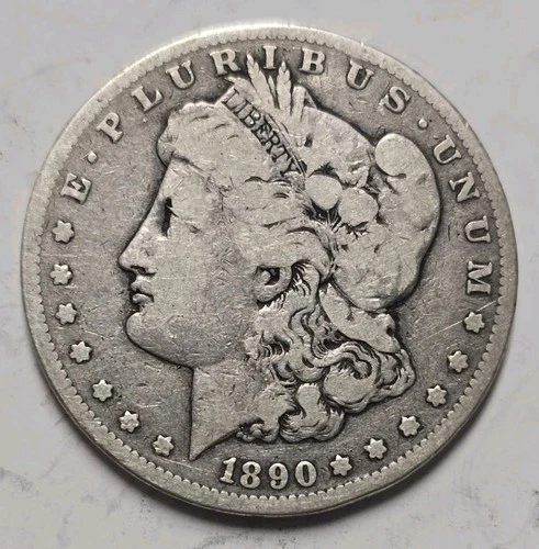 1890-CC Morgan Silver Dollar Fine Details