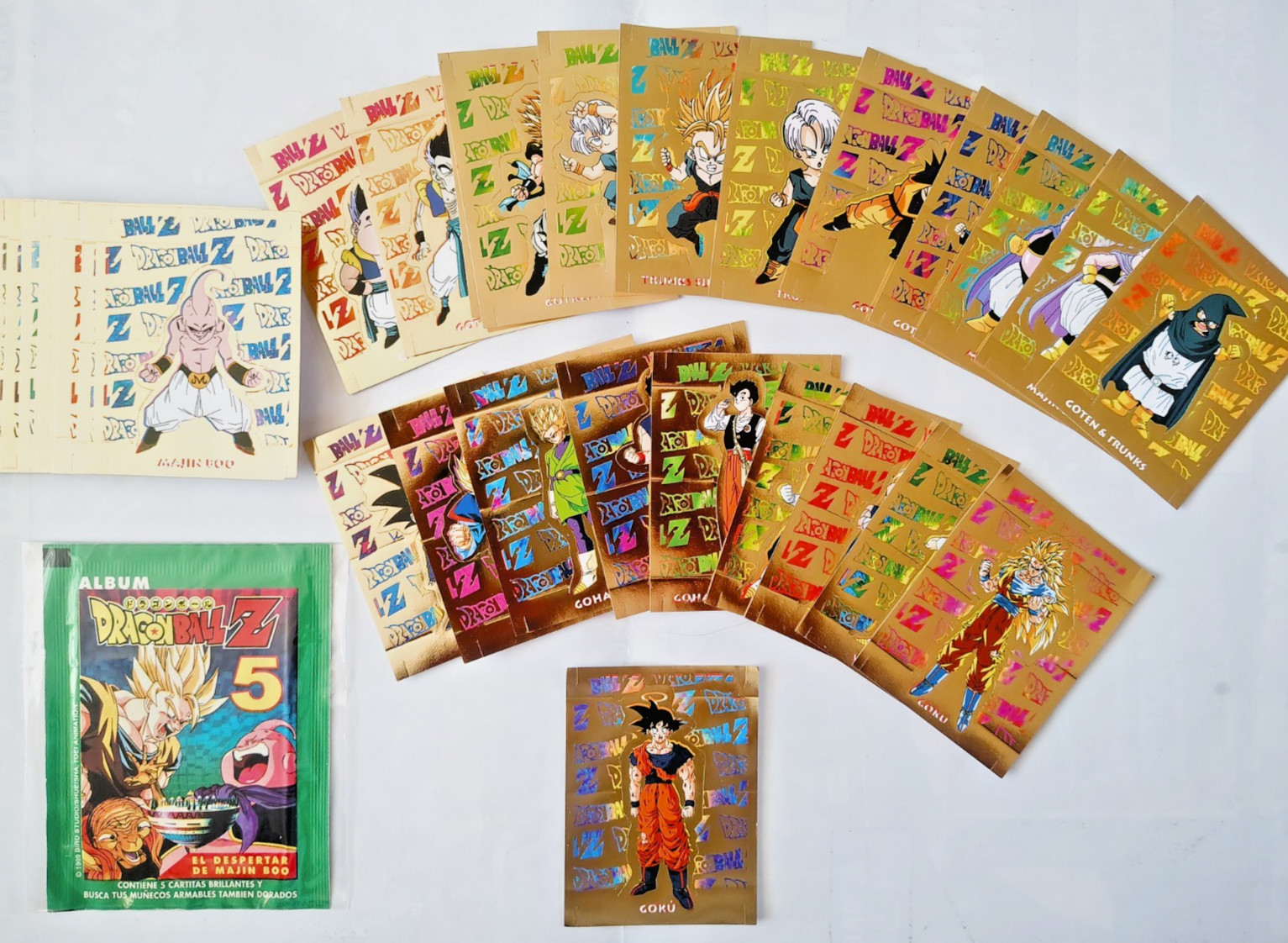DRAGON BALL Z 5 BOO SAGA NAVARRETE PERÚ 1995 / JUEGO COMPLETO DE CARTAS 64/64 SON GOKU
