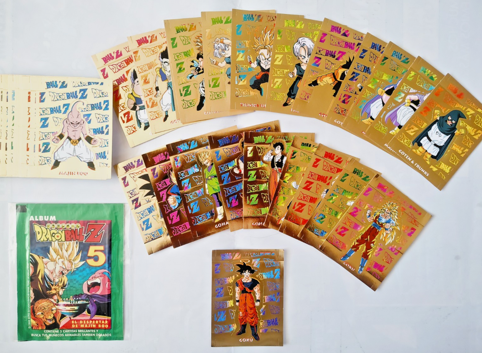DRAGON BALL Z 5 BOO SAGA NAVARRETE PERU 1999 / COMPLETE CARD SET 64/64 SON GOKU