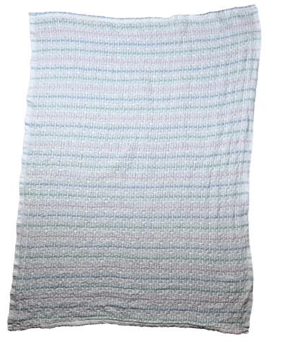 Vintage Tennessee Woolen Mills Baby Blanket Multicolor 100% Cotton Made In USA