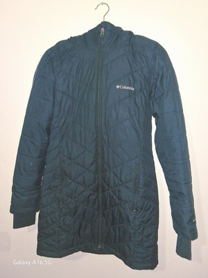 Columbia Jacket Womens Medium Black Omni-Heat Hooded Puffer Full Zip Coat