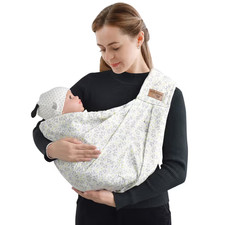 Baby Carrier from Newborn, Soft Lightweight Baby Sling with Pockets