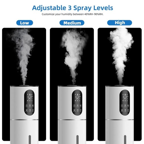 8L Smart Humidifier Large Room,2.1Gal humidifier for bedroom with Timer, 360°... - Picture 3 of 7