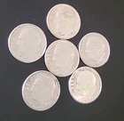 Lot Of 6 - 90% Silver Roosevelt Dimes 1964 &1963