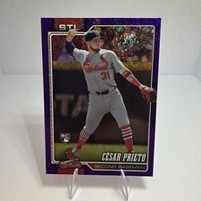 2026 Topps series 1 Cesar Prieto (RC) Purple Foil/250-cardinals-