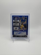 2023 Panini Contenders Optic NFL Stetson Bennett IV BLUE ROOKIE TICKET AUTO #/75