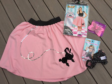 Spirit Halloween '50s Poodle Skirt Costume Adult Large L XL 12-16 PLUS ACCESSOR