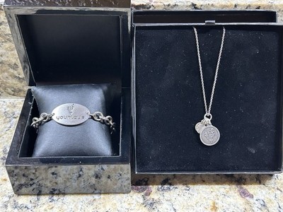 STERLING SILBER 925 YOUNIQUE ARMBAND KARABINERVERSCHLUSS & VERTEIDIGUNG DER UNSCHULD HALSKETTE