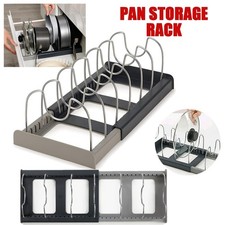 7 Tier Expandable Saucepan Pan Pot Lid Holder Kitchen Organiser Rack Storage UK