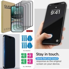 4-Pack For iPhone 15 Pro Max 15 Plus 15 Clear Tempered Glass Screen Protector