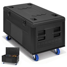 Utility Cable Trunk Road Case with Wheels, 44...