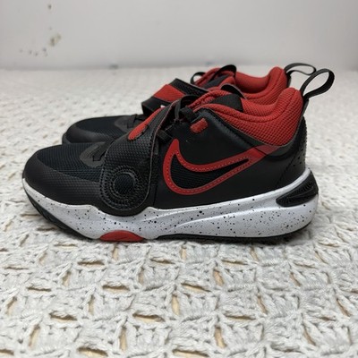Nike Hustle Youth Boys Slip-on Athletic Sneakers Size 2Y Black-Red DV8994-003