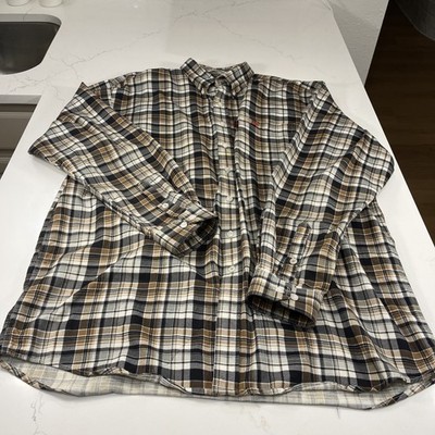 Cinch WRX FR Flame Fire Resistant Plaid Button Up Welder Flannel Shirt Men-2XL 
