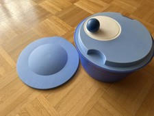 Tupperware Salatschleuder, blau gebraucht, Einsatz defekt-aber funktioniert